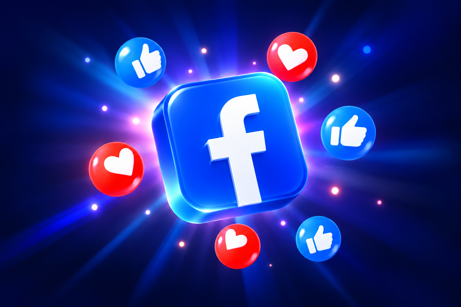 3D Instagram logo surrounded by colourful social media icons representing likes, comments, shares and engagement.